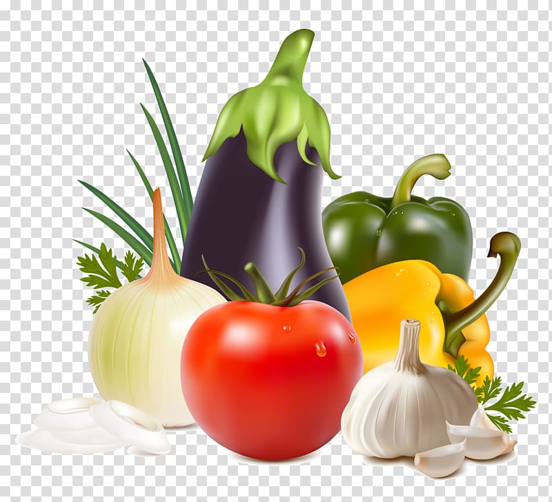 Vegetable Bell pepper Tomato Capsicum, eggplant transparent background PNG clipart