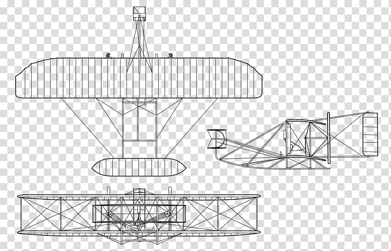 Wright Flyer III Airplane Aircraft, airplane transparent background PNG clipart