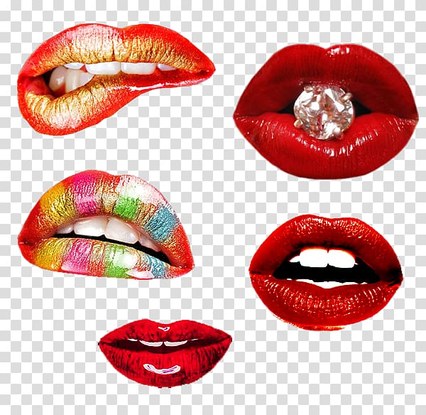 T-shirt Lip Kiss Woman Color, lips transparent background PNG clipart