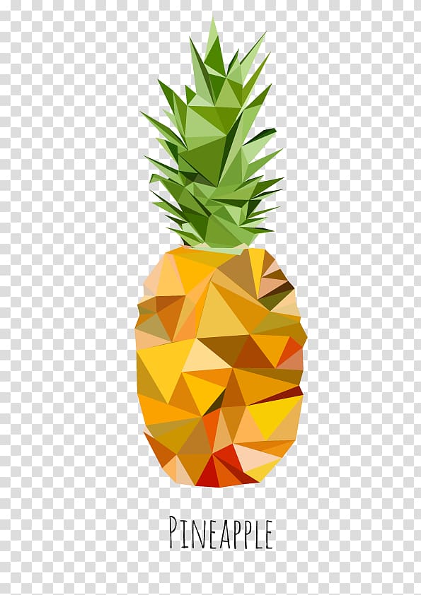 Crazy pineapple Low poly Illustrator Fruit, pineapple transparent background PNG clipart