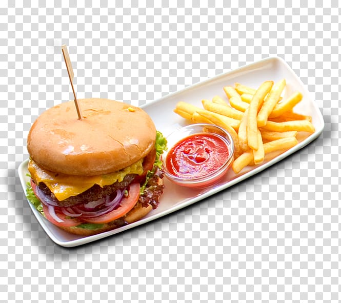 French fries Cheeseburger Full breakfast Buffalo burger, coffee cat transparent background PNG clipart