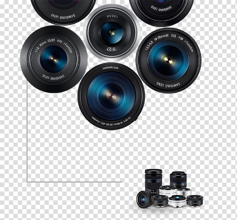 Camera lens Samsung NX500 Samsung Galaxy, large lenses transparent background PNG clipart