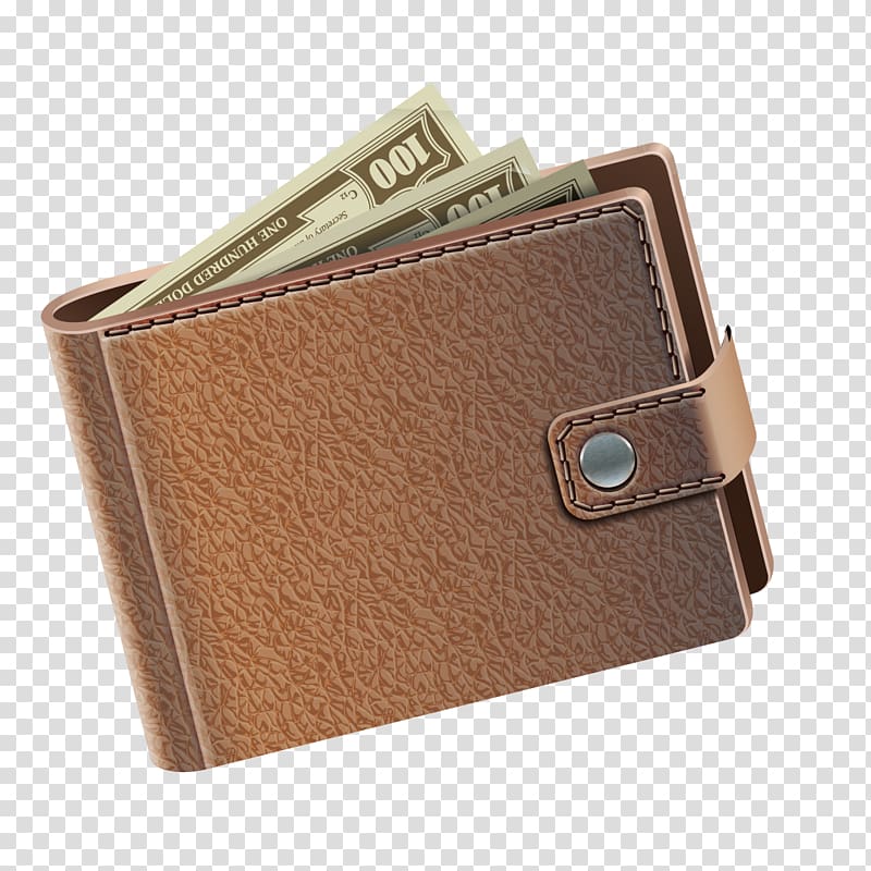 Wallet Leather Designer, Exquisite leather wallet transparent background PNG clipart