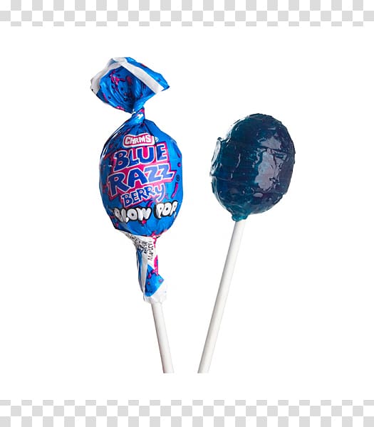 Charms Blow Pops Lollipop Chewing gum Blue raspberry flavor, lollipop transparent background PNG clipart