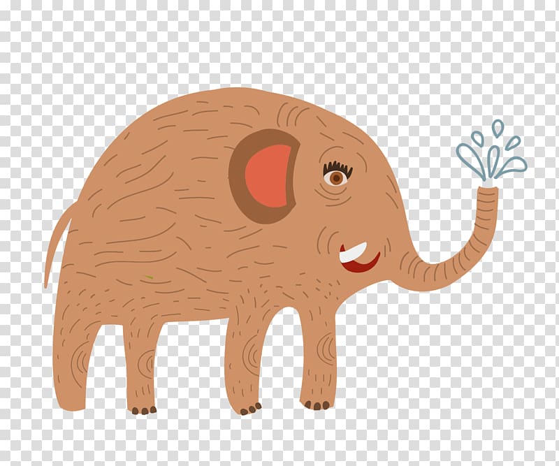 Cartoon Cattle Elephant Illustration, Flat Cartoon,elephant transparent background PNG clipart