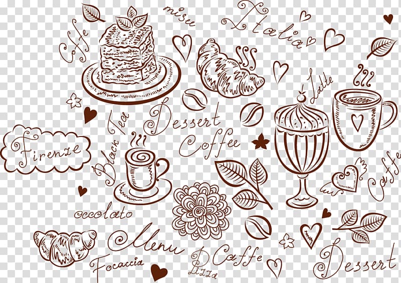 Food Dessert Drawing Illustration, Hand-painted bread,Hand-painted dessert transparent background PNG clipart