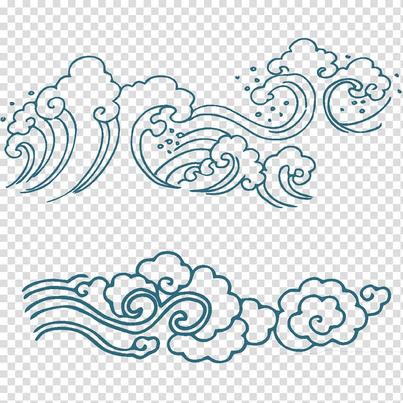 lines xiangyun wave pattern transparent background PNG clipart