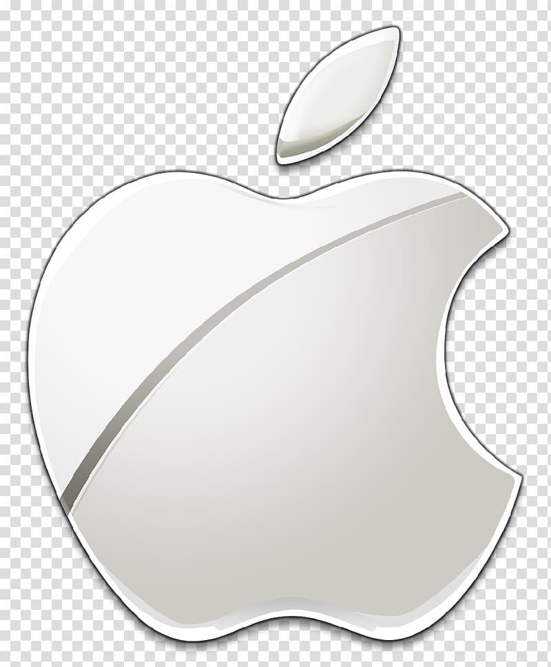 bright platinum apple logo transparent background PNG clipart