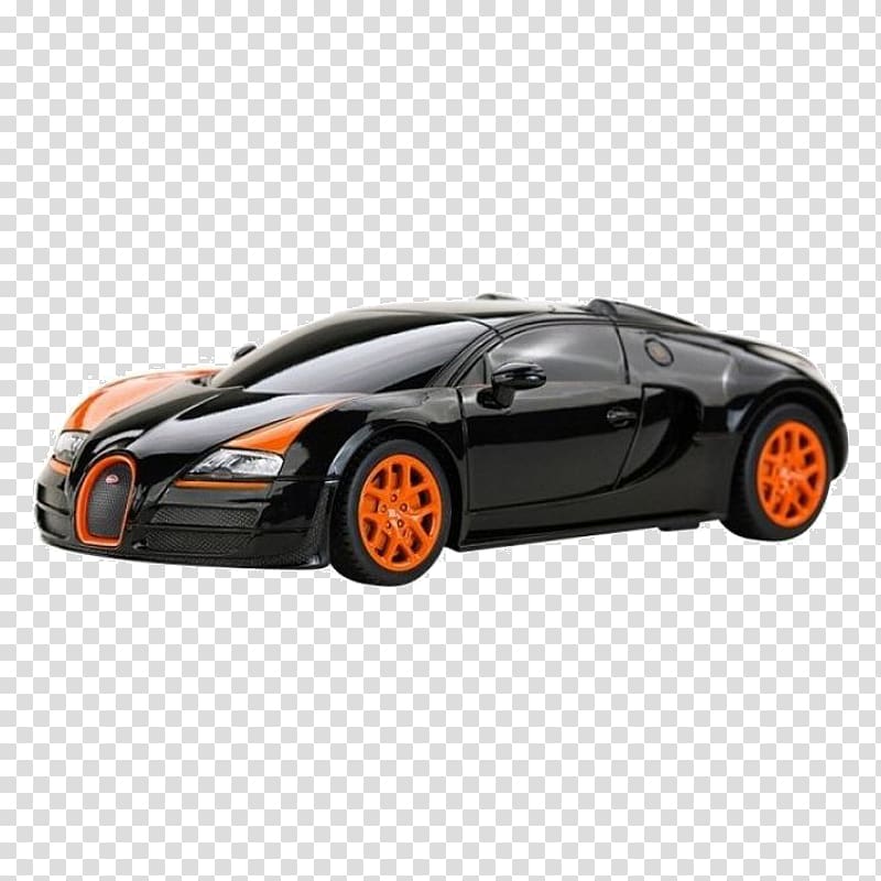 Sports car Bugatti Radio-controlled car Radio control, car transparent background PNG clipart