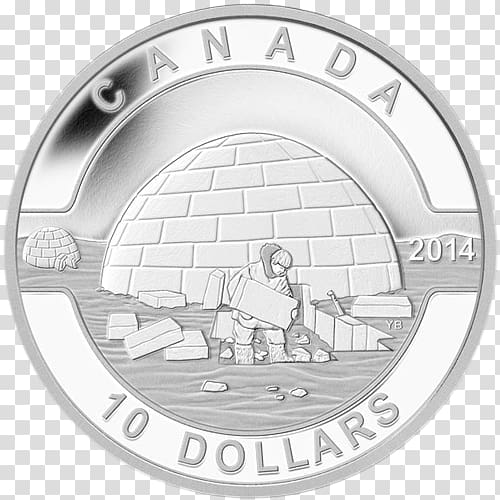 Canada Gold coin Royal Canadian Mint Silver coin, igloo transparent background PNG clipart