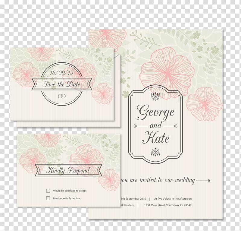 George and Kate poster, Wedding invitation Save the date, Floral wedding invitation card transparent background PNG clipart George and Kate poster, Wedding invitation Save the date, Floral wedding invitation card transparent background PNG clipart