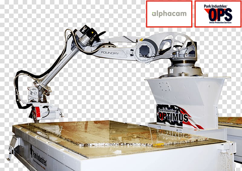 Machine Granite Robot Industry Water jet cutter, robot transparent background PNG clipart
