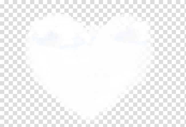 simple white clouds of love transparent background PNG clipart