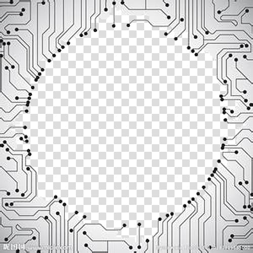 white computer circuit design, Electronic circuit Printed circuit board Integrated circuit, Technology border transparent background PNG clipart