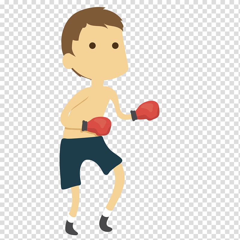 Motion Cartoon , boxing match transparent background PNG clipart