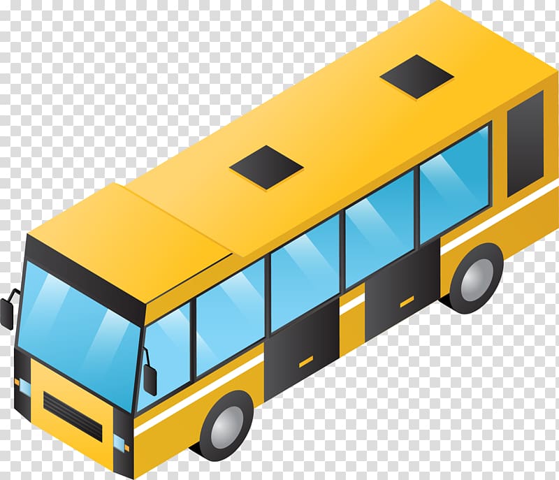 Bus Rail transport Taxi Train Tram, yellow bus transparent background PNG clipart