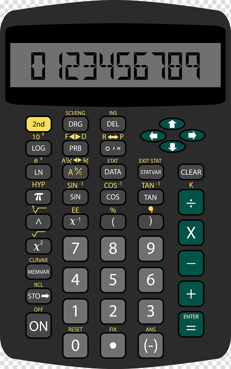 Scientific calculator Graphing calculator Illustration, Black calculator transparent background PNG clipart