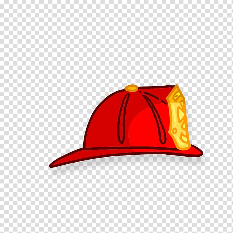 Firefighter Fire engine Euclidean Conflagration, Hand-painted red hat transparent background PNG clipart