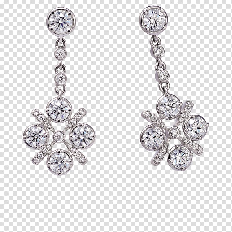 Earring Body Jewellery Silver Bling-bling, Jewellery transparent background PNG clipart