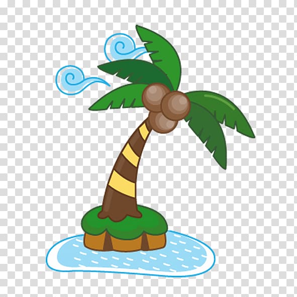 Coconut milk Tree, Beach coconut tree transparent background PNG clipart