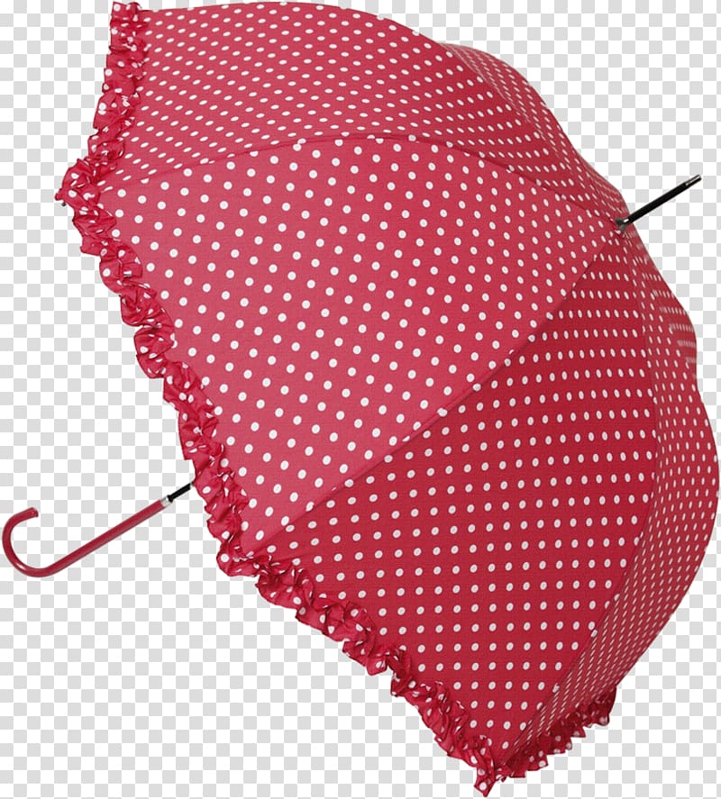 Umbrella Polka dot Ruffle Rain Gingham, Red Umbrella transparent background PNG clipart