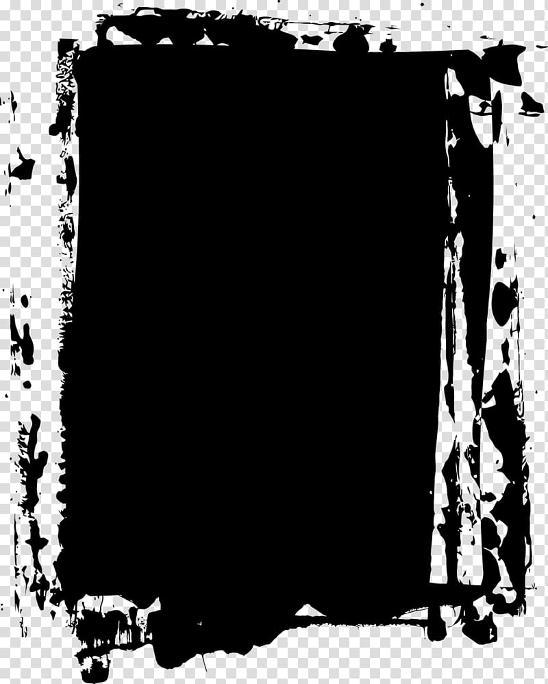 black illustration, Monochrome Desktop Frames Pattern, grunge frame transparent background PNG clipart
