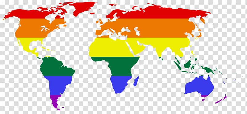 World map Stonewall riots LGBT Rainbow flag, world map transparent background PNG clipart