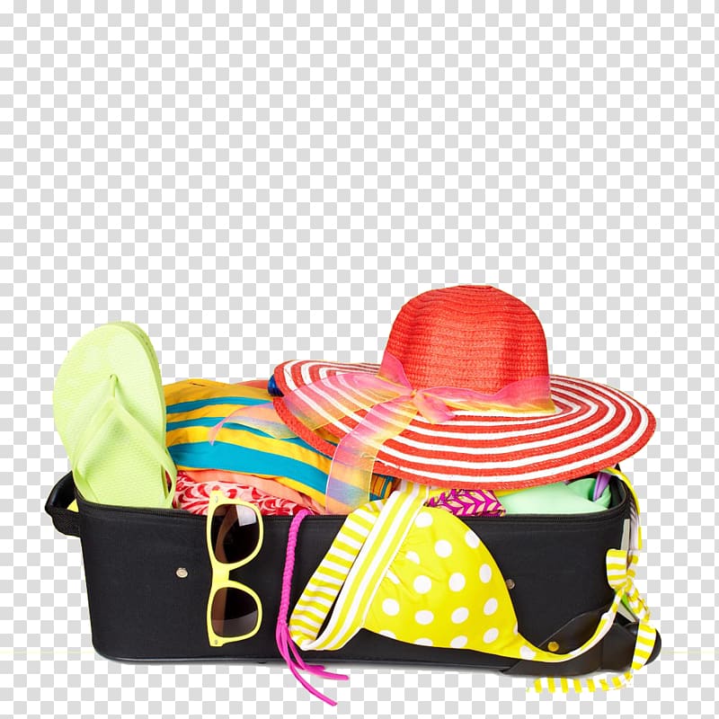 Suitcase Travel Hat, Suitcases and hat buckle clip Free HD transparent background PNG clipart