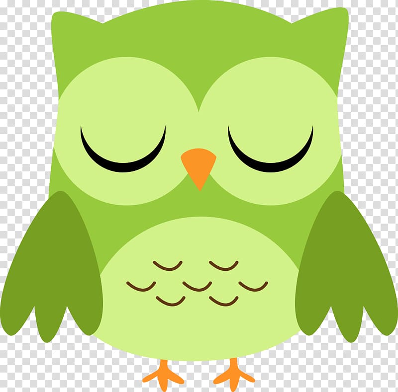 green cartoon owls