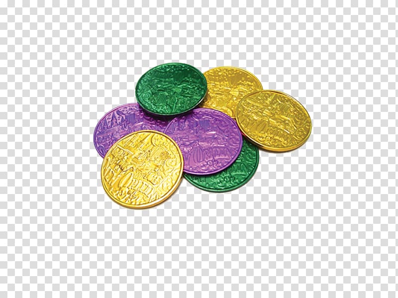 Mardi Gras in New Orleans Carencro, Multicolored Coins transparent background PNG clipart