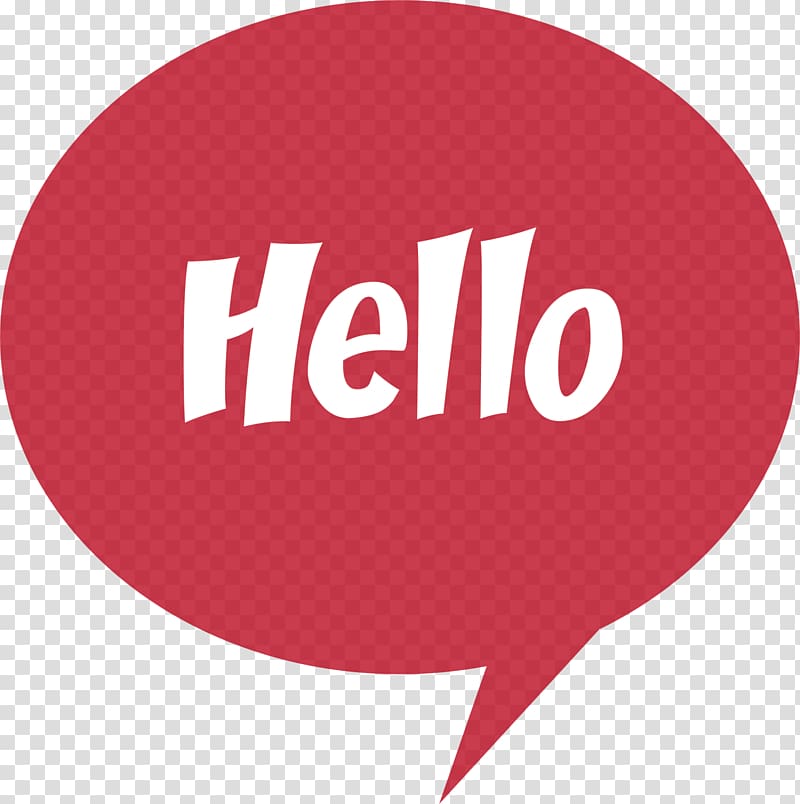 Hello speech bubble, Dialog box Red Dialogue, Red Hello dialog box transparent background PNG clipart