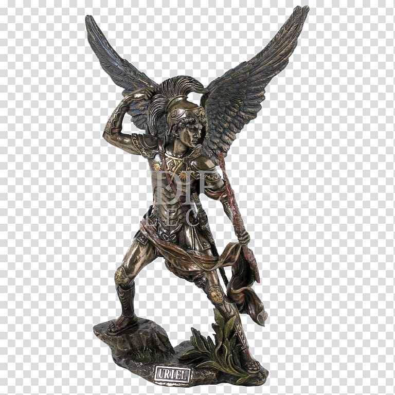 Gabriel Michael Bronze sculpture Uriel Angel, angel michael transparent background PNG clipart