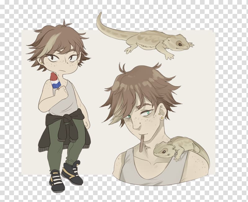Anime Boy Homo sapiens Character, Collard Greens transparent background PNG clipart