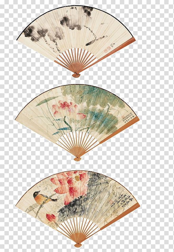 Paper Hand fan Zuowu Culture u5d14u8c79, Traditional fan antiquity transparent background PNG clipart