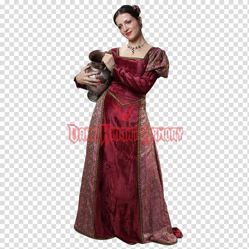 Renaissance Gown Dress Princess line Clothing, Medieval princess transparent background PNG clipart