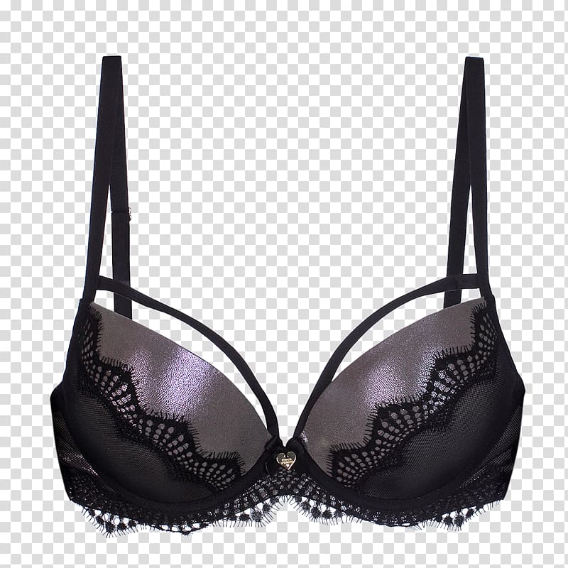 Bra Lingerie Victoria\'s Secret Undergarment Black, push up transparent background PNG clipart