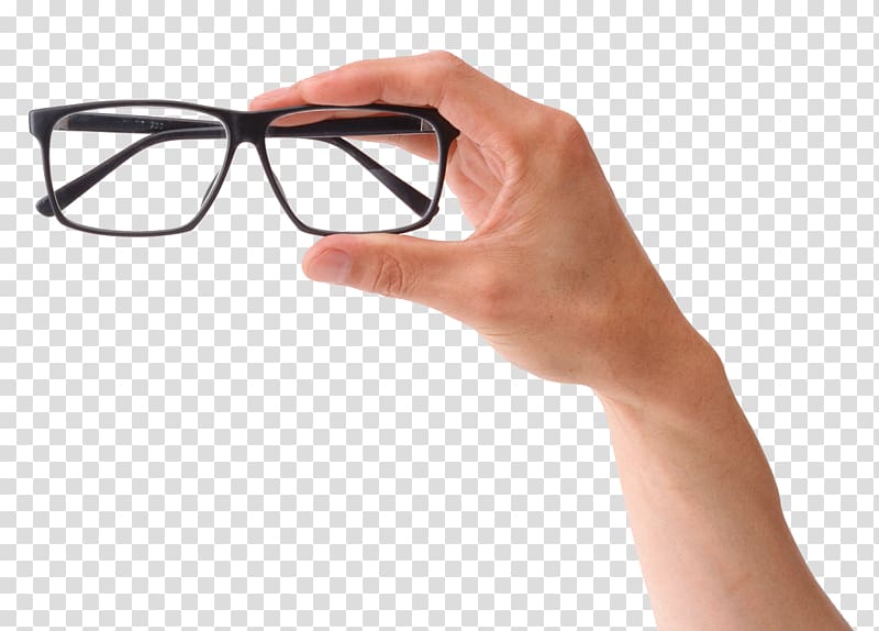 Glasses Hand Eye Near-sightedness Presbyopia, sunglass transparent background PNG clipart