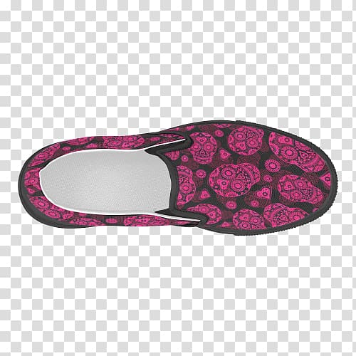 Flip-flops Shoe Pink M Walking, skull pattern transparent background ...