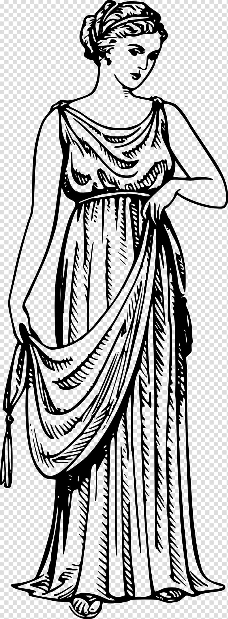 Ancient Greece T-shirt Clothing Chiton Dress, toga transparent ...