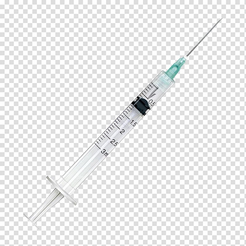 Safety syringe Hypodermic needle Luer taper Injection, syringe transparent background PNG clipart