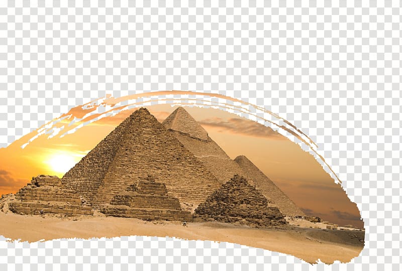 Great Sphinx of Giza Pyramid of Menkaure Pyramid of Djoser Great Pyramid of Giza Egyptian pyramids, Ink mountain transparent background PNG clipart