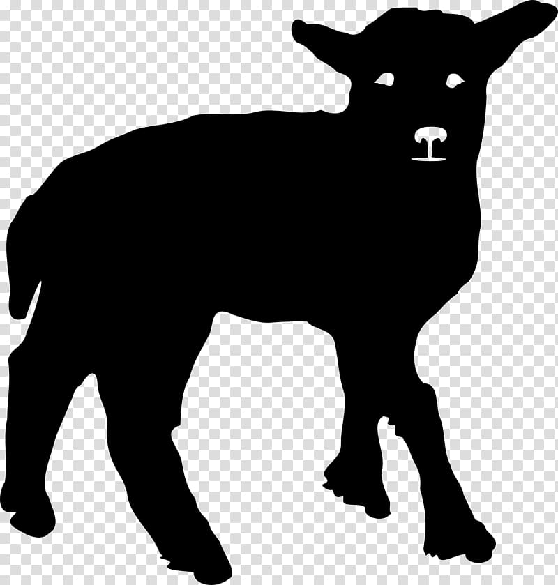 Silhouette Texel sheep Lamb and mutton , cow head transparent background PNG clipart