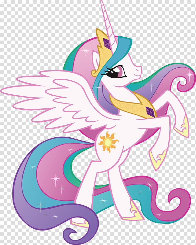 My Little Pony character illustration, Princess Celestia Rainbow Dash Twilight Sparkle Rarity Princess Cadance, My little pony transparent background PNG clipart