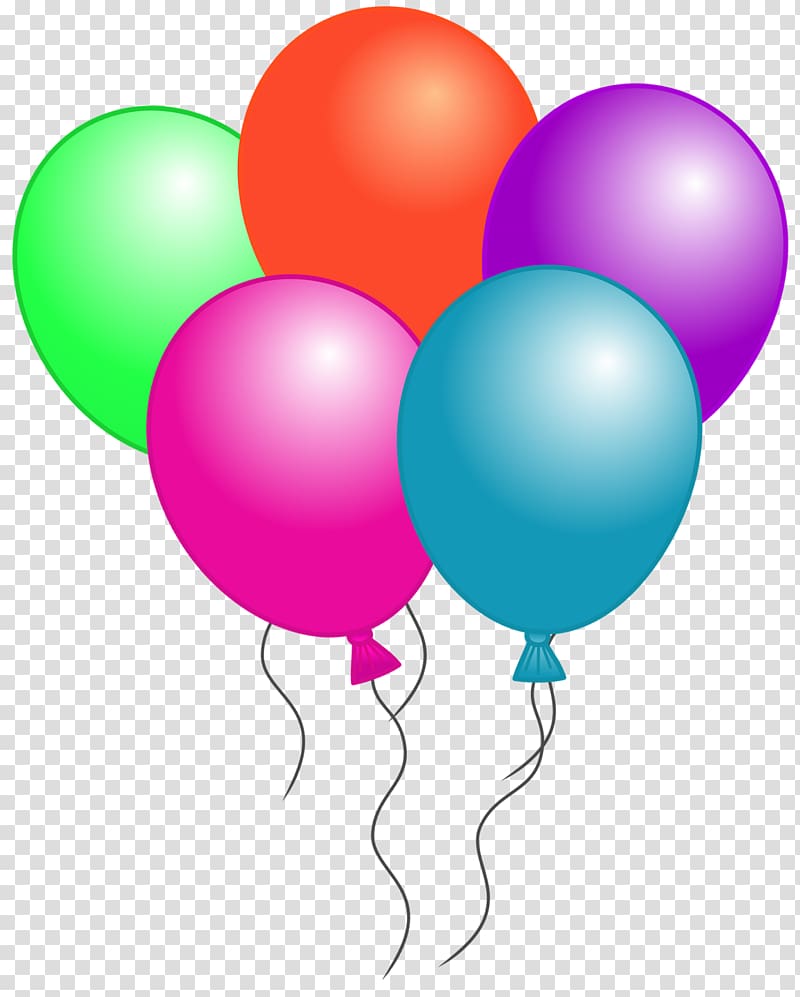 several-color balloons , Balloon Birthday , Baloon transparent background PNG clipart
