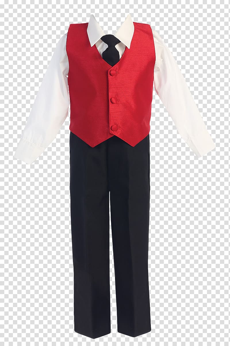 Tuxedo Waistcoat Necktie Boy Suit, red silk cloth transparent background PNG clipart