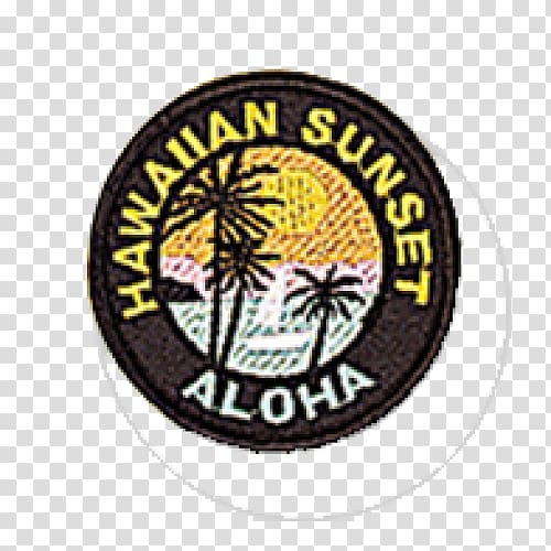 Embroidered patch Maui Aloha Music of Hawaii Kauai, Hawaiian sunset transparent background PNG clipart
