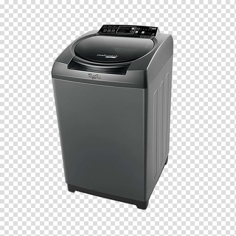 gray Whirlpool top load washing machine, Whirlpool Grey Washing Machine transparent background PNG clipart