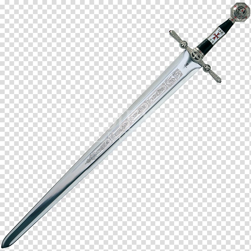 gray Medieval sword, Knightly sword Crusades Blade, Knight Sword Free transparent background PNG clipart