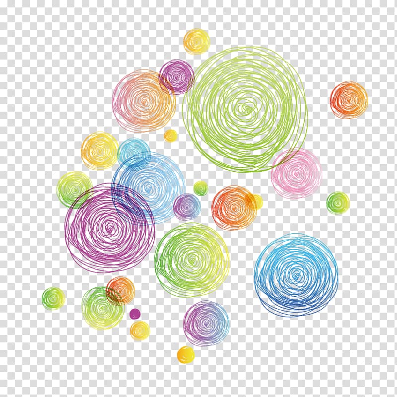 round assorted-color decor, Circle Color , Floating circle transparent background PNG clipart