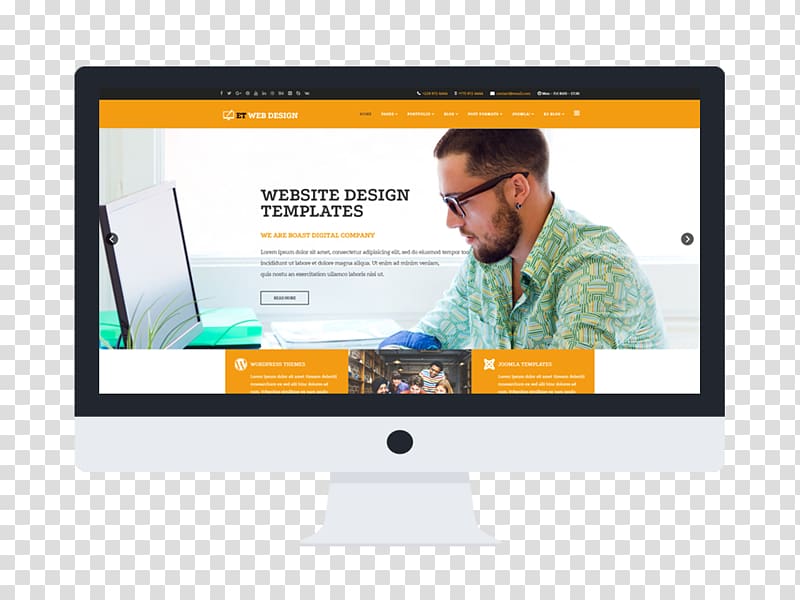 Responsive web design Professional Joomla! Web template system Bootstrap, website full set of templates transparent background PNG clipart